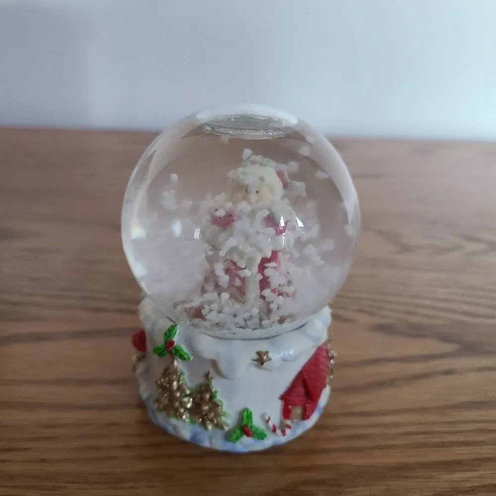 Vintage Christmas Tree Ornaments and Santa Snow Globe Décor Bundle Lot